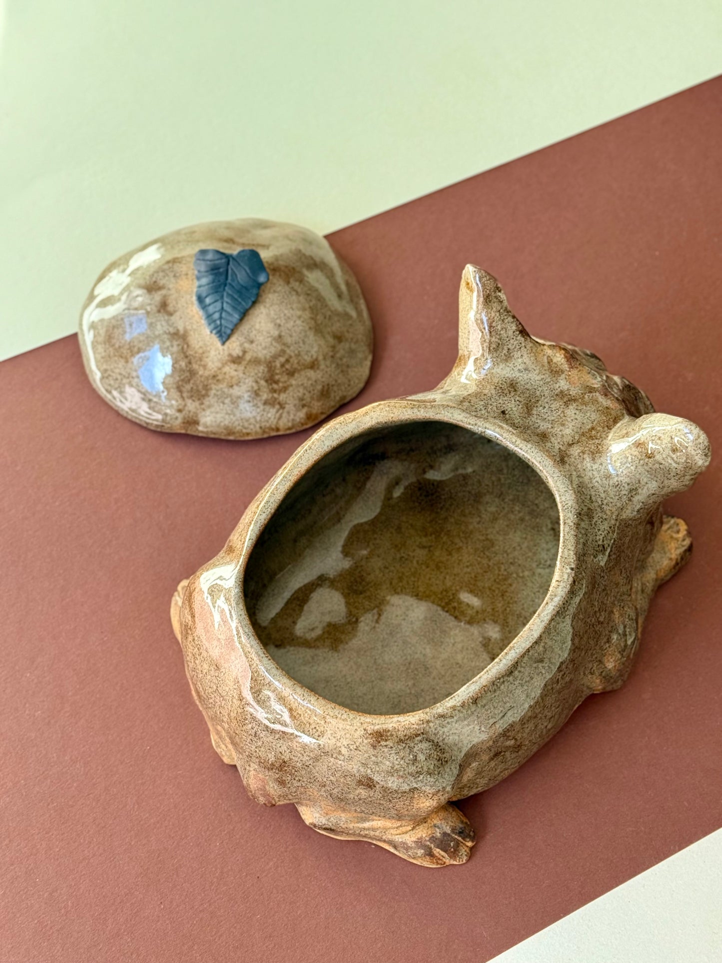 Vase with lid French Bulldog