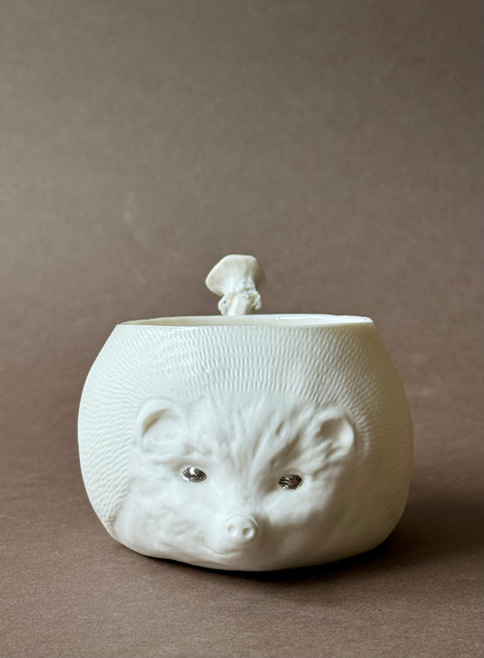 Porcelain Hedgehog with platinum