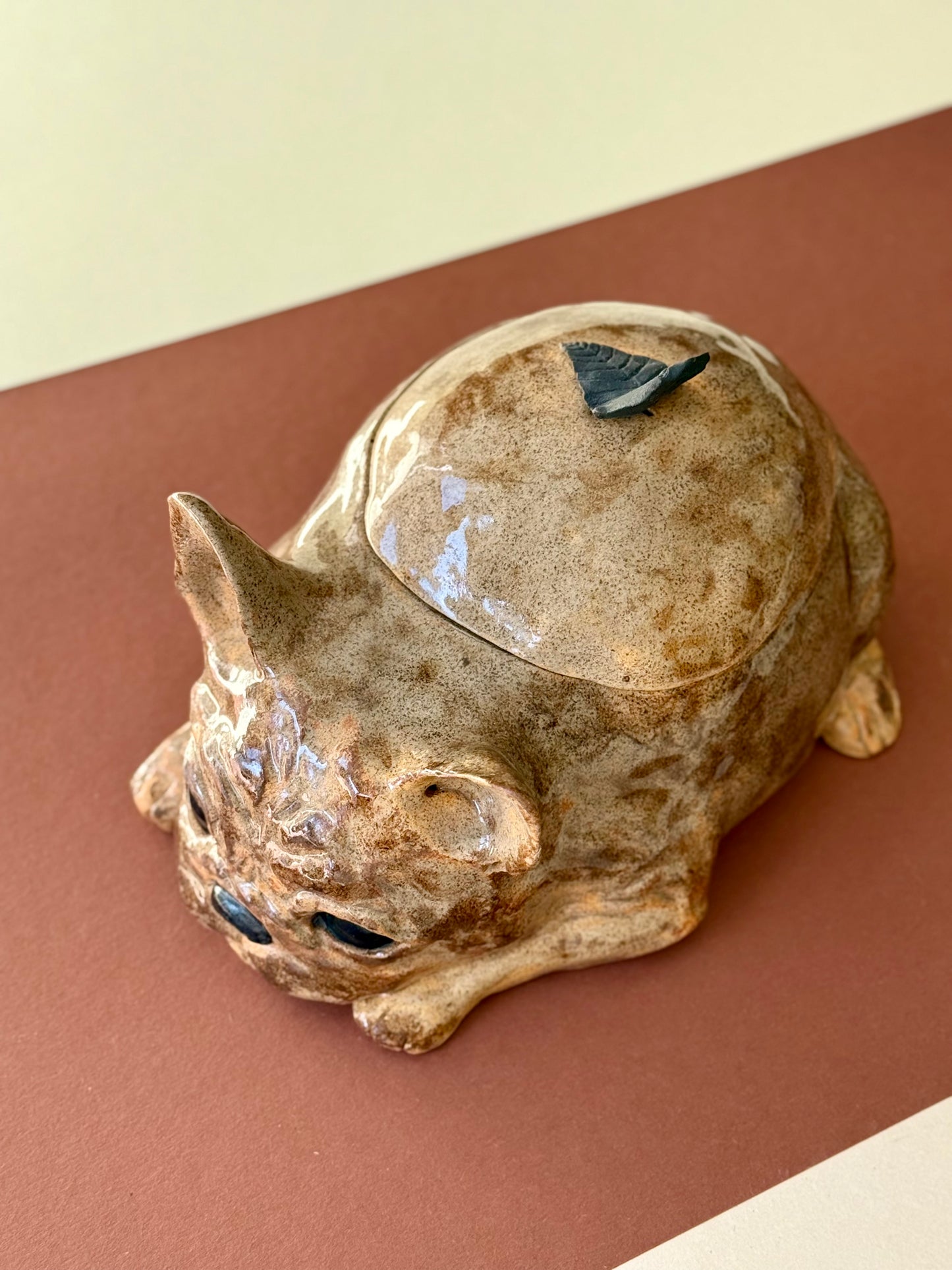 Vase with lid French Bulldog