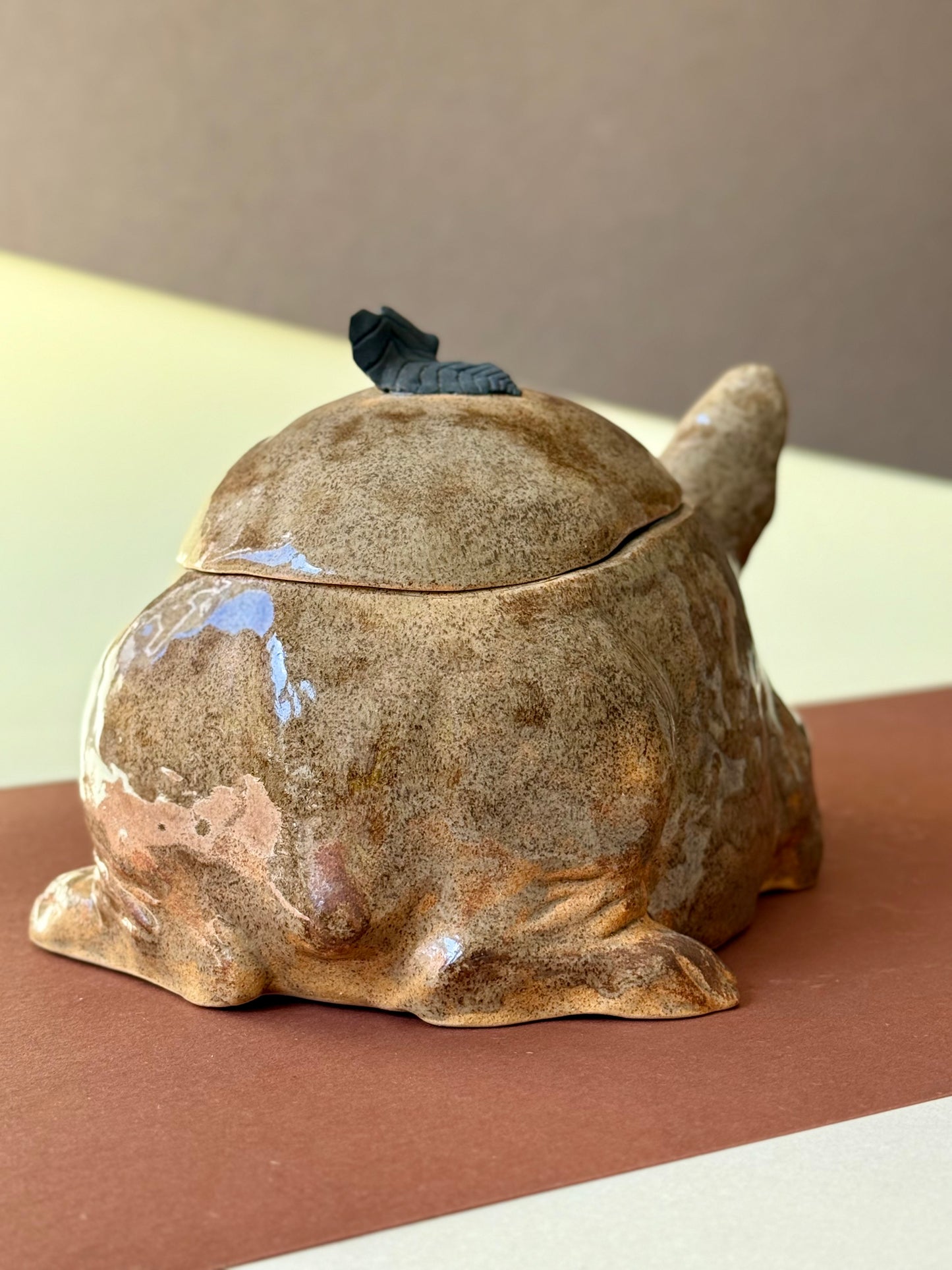 Vase with lid French Bulldog