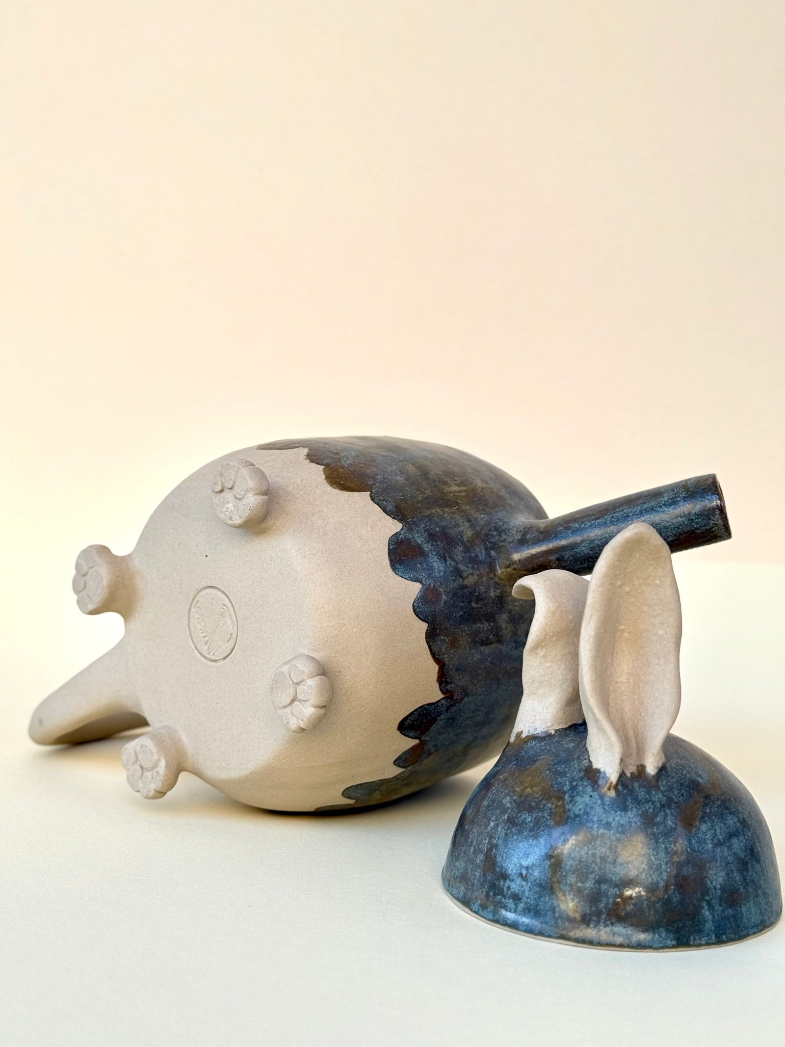 Teapot Green Paws